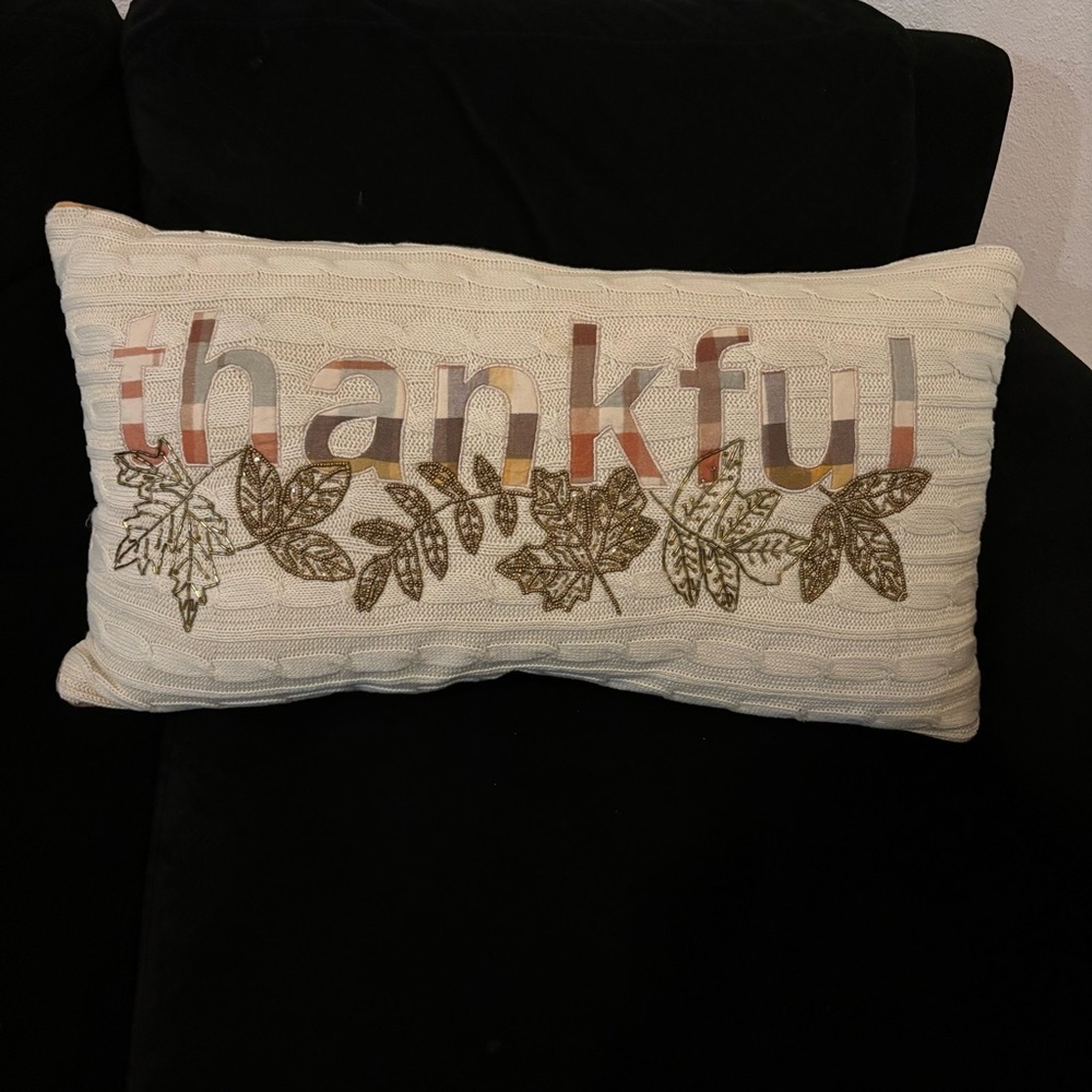 Wendy Bellissimo | thankful fall decor throw pillow